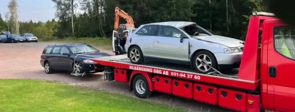 Skrotbil lämnas till bilskrot i Göteborg där pris och ersättning baseras på vikt, skick och delar